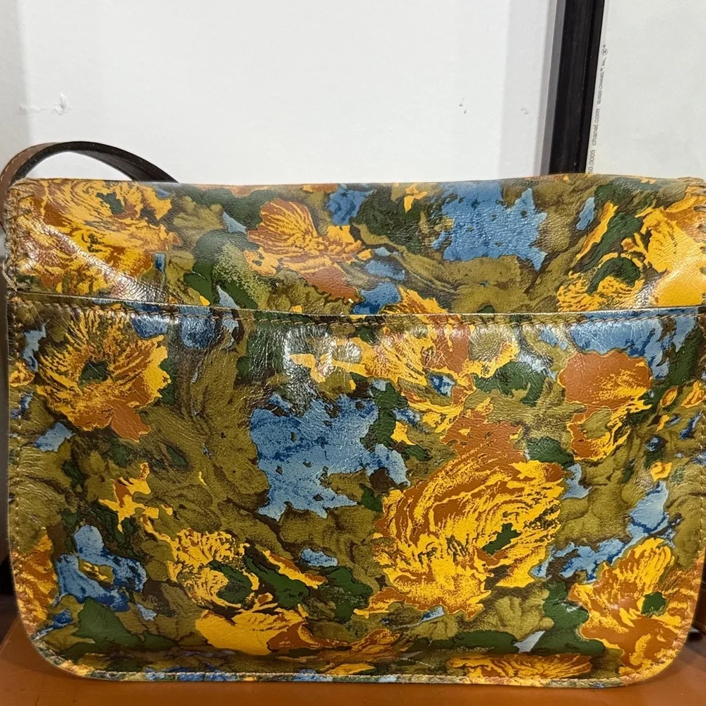 PATRICIA NASH BEAMOUNT WILFLOWER LEATHER FLAP CROSSBODY W/DUSTBAG - Picture 6 of 6